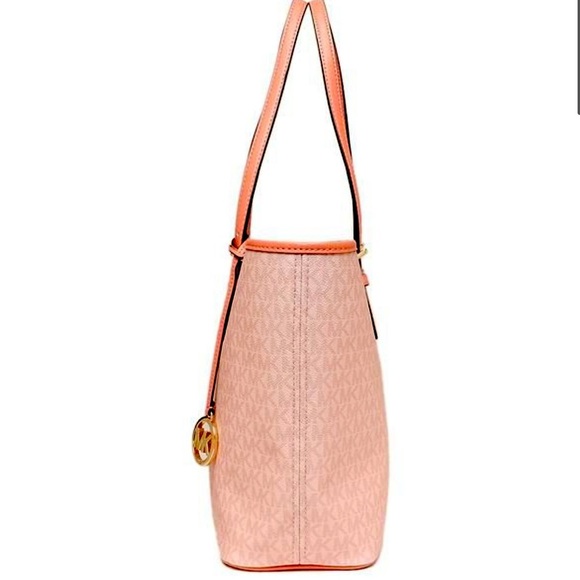 MICHAEL KORS JET SET TRAVEL MEDIUM CARRYALL TOTE SHERBERT MULTI COLOR - Picture 6 of 16